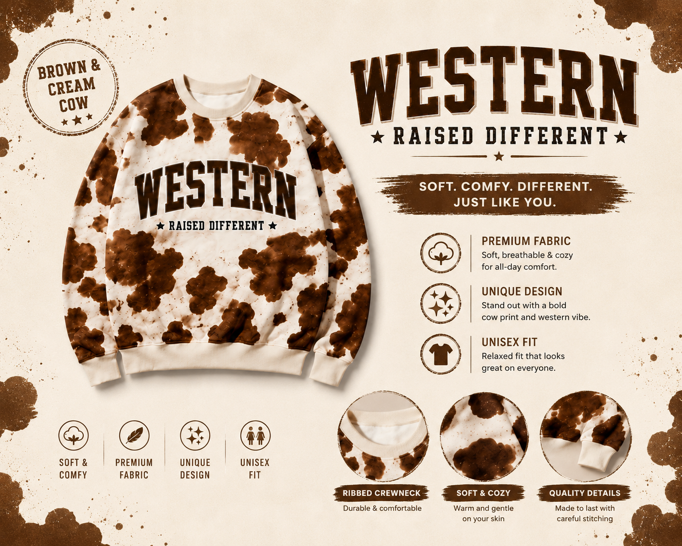 🤎Handmade Western Sweatshirts 🐄